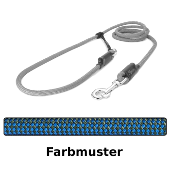 Preview: EASYLONG Hundeleine - L - 3m - blau und braun